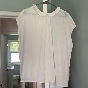 Saloon Blouse organic cotton - Olli Ella - ivory size small